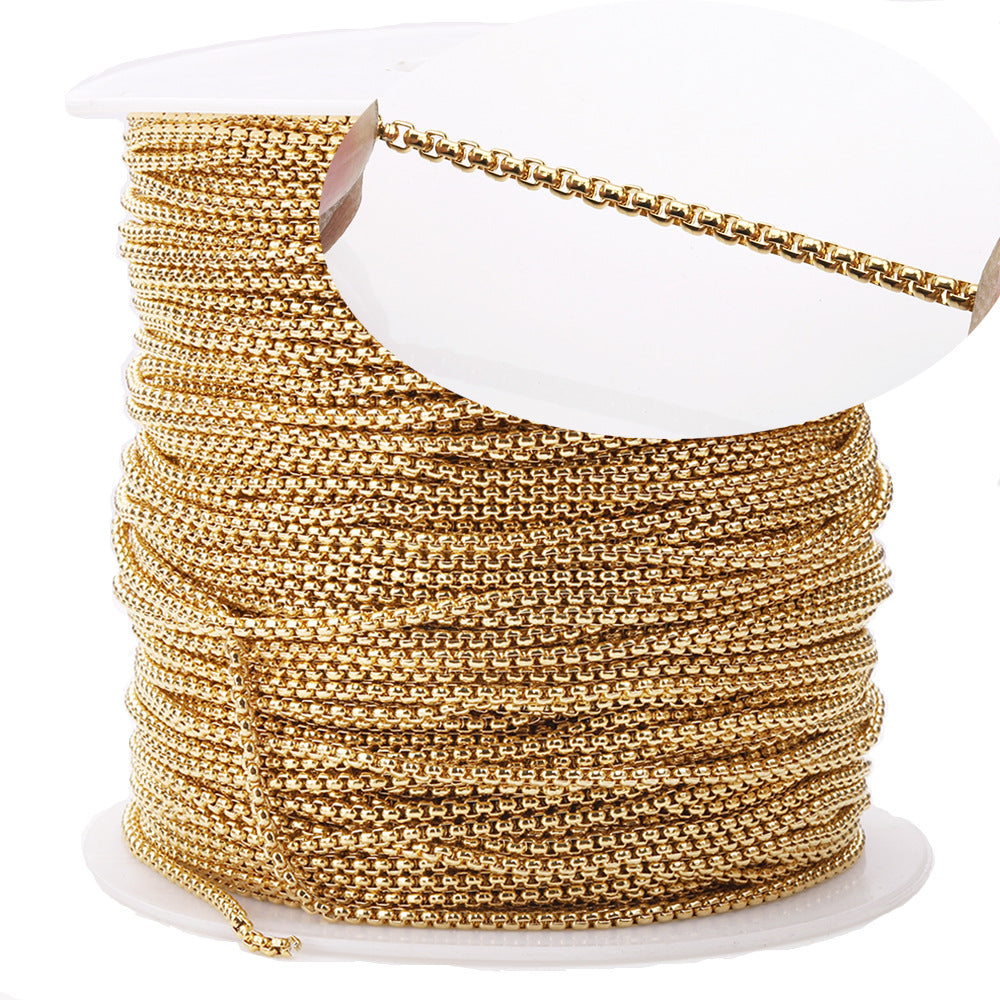 C08 Stainless steel square pearl chain