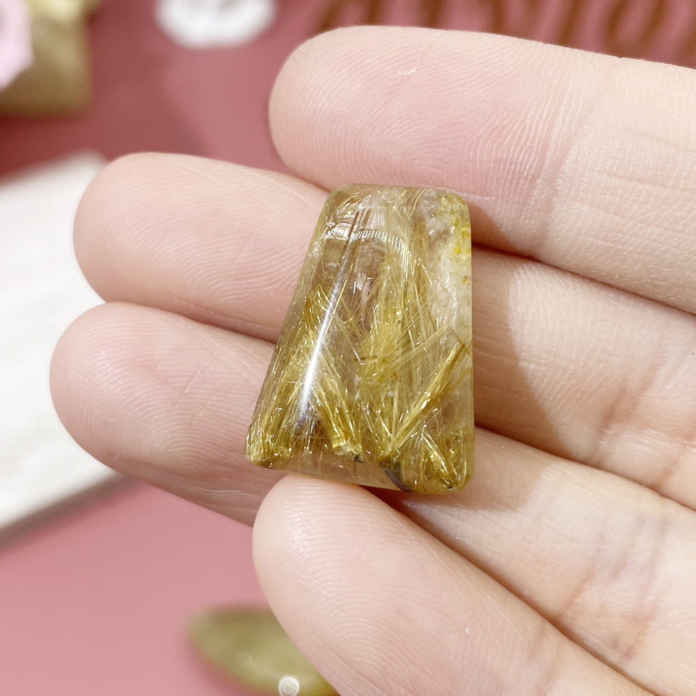 Natural Cabochon stone charm for DIY
