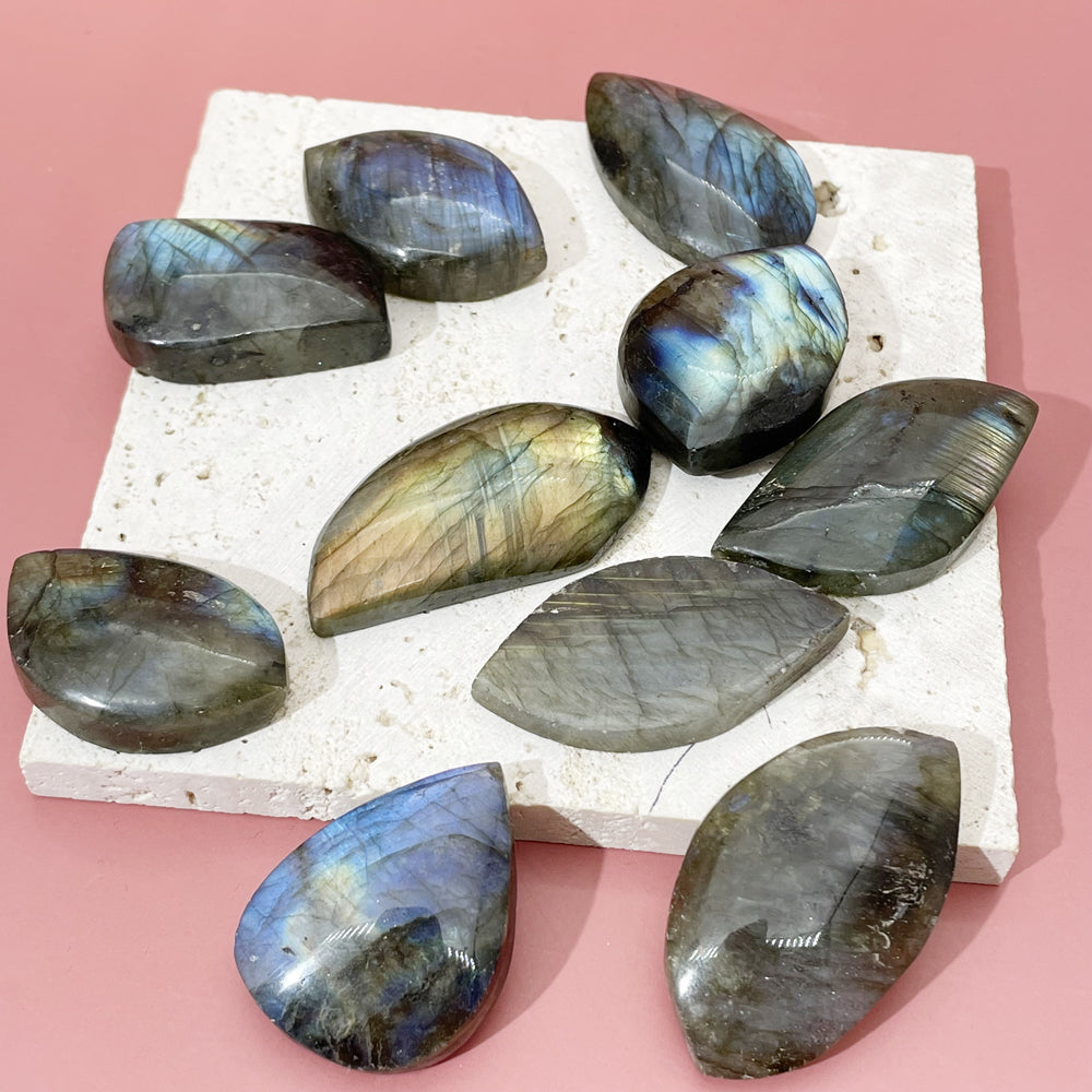 Natural Cabochon stone charm for DIY