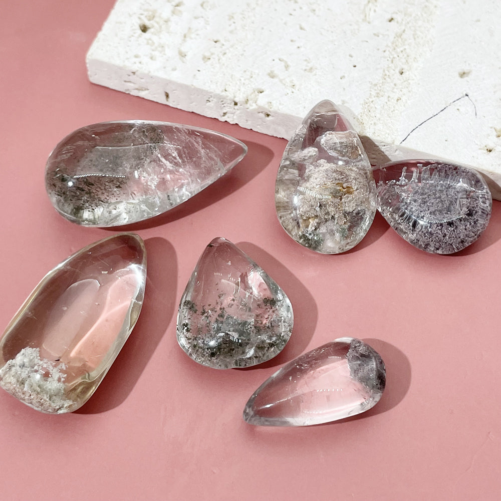 Natural Cabochon stone charm for DIY