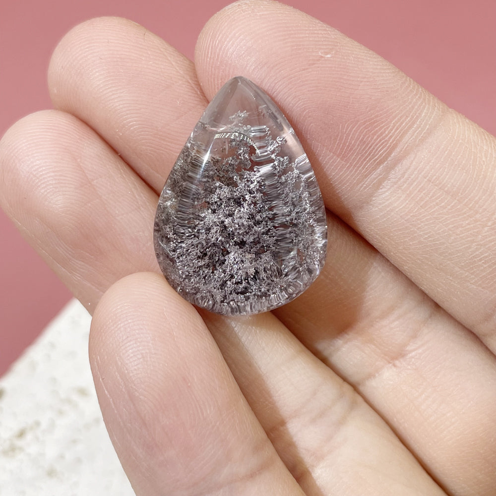 Natural Cabochon stone charm for DIY
