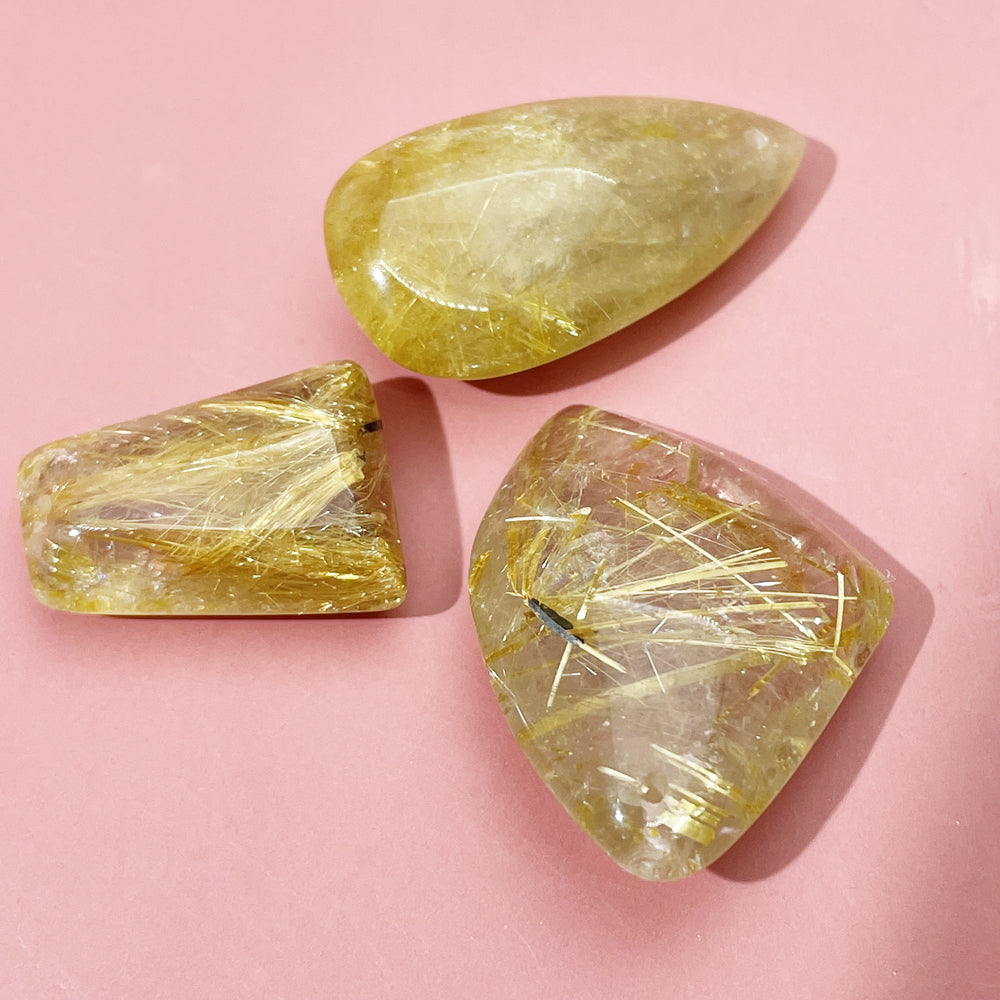 Natural Cabochon stone charm for DIY