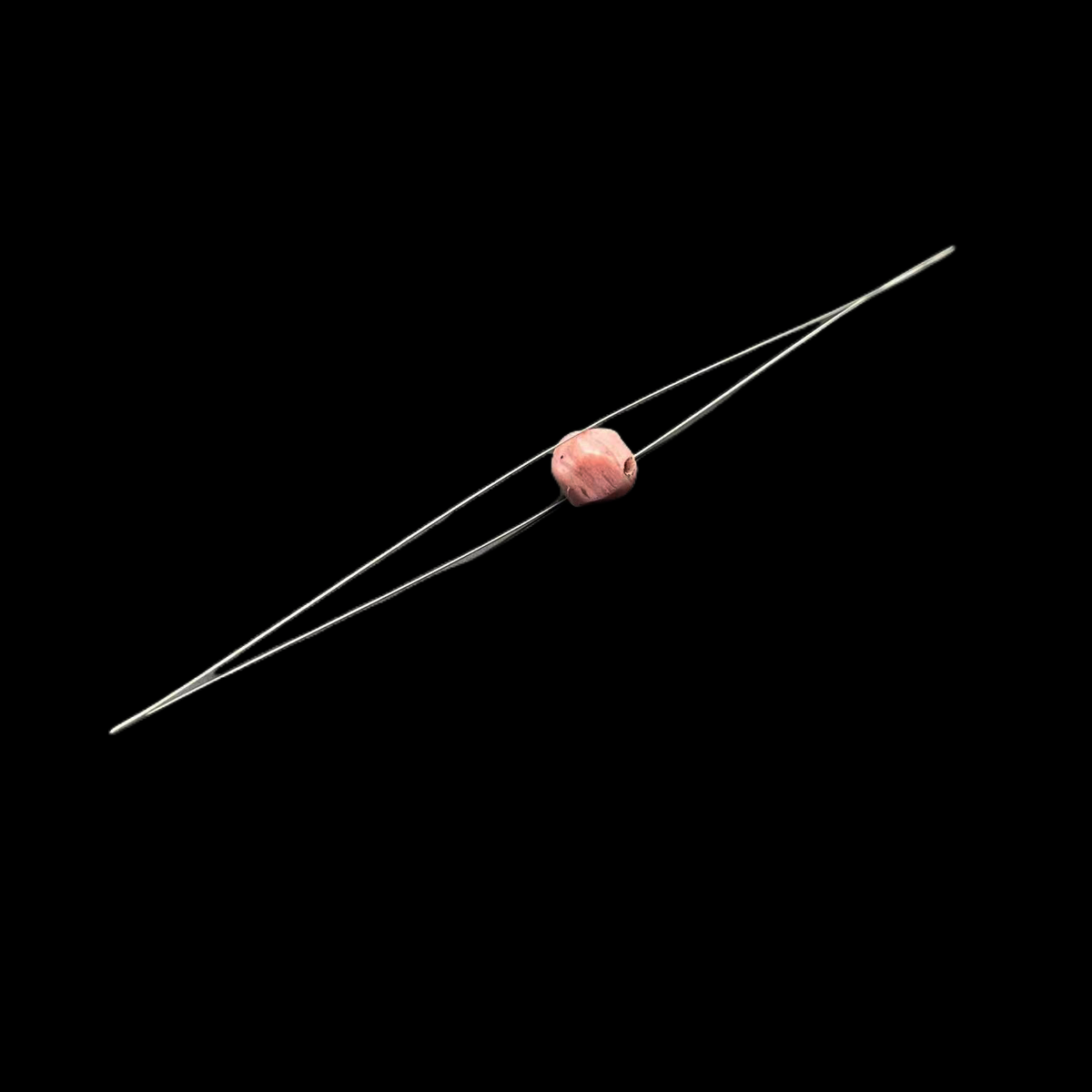 Open beaded needle