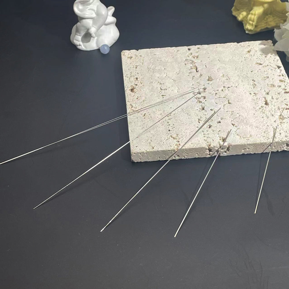 Open beaded needle