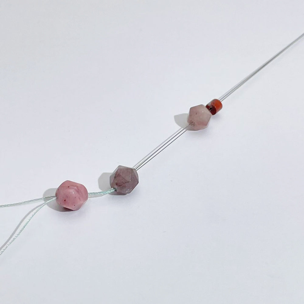 Open beaded needle