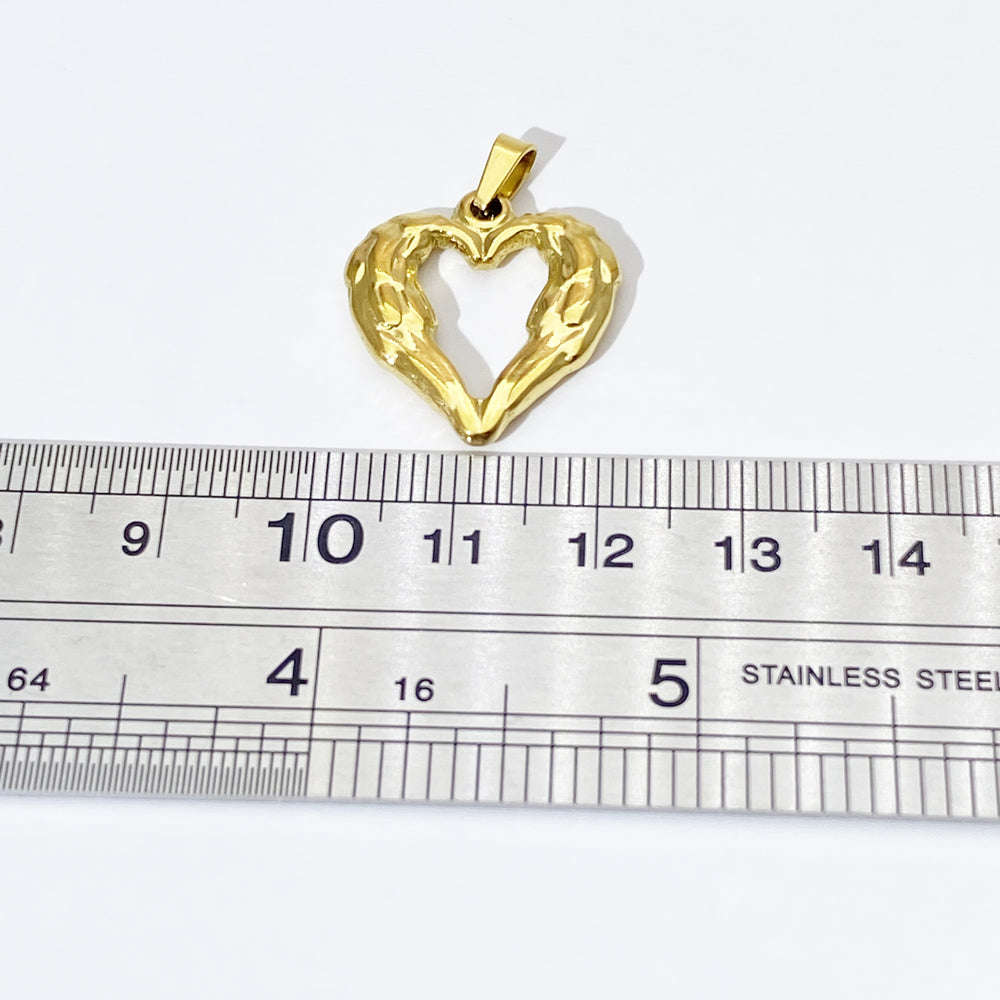 Heart Feather Charm for DIY