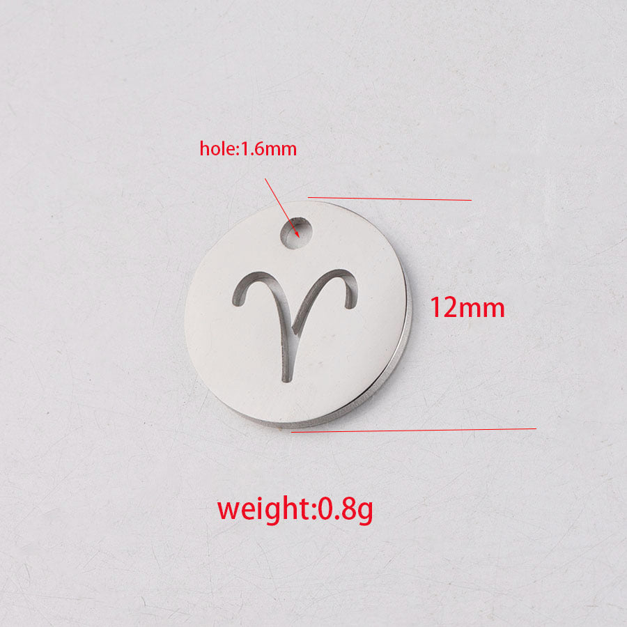 12 Zodiac Signs Charmsin Stainless Steel