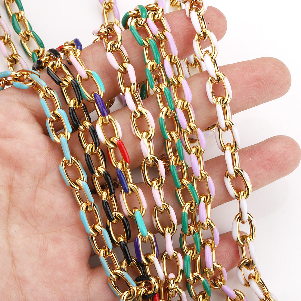 Enamel Thick Chain-Stainless Steel Waterproof