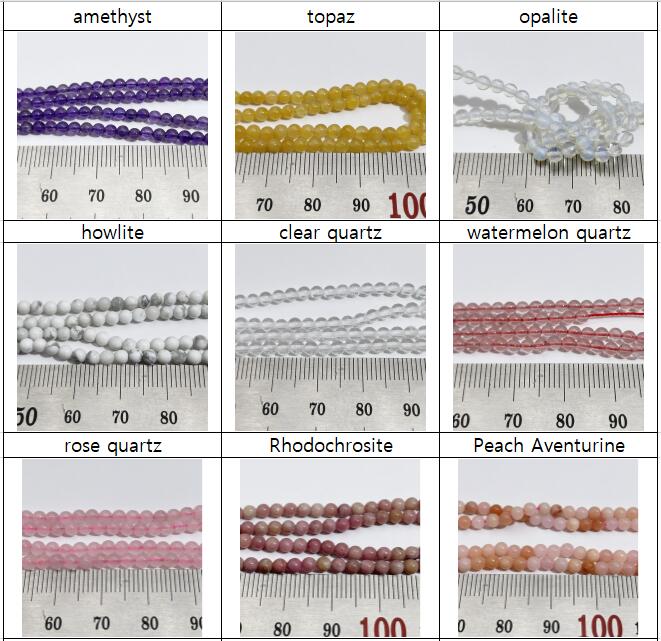 MIX 2MM and 3MM round stone beads for DIY jewelry