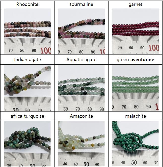 MIX 2MM and 3MM round stone beads for DIY jewelry