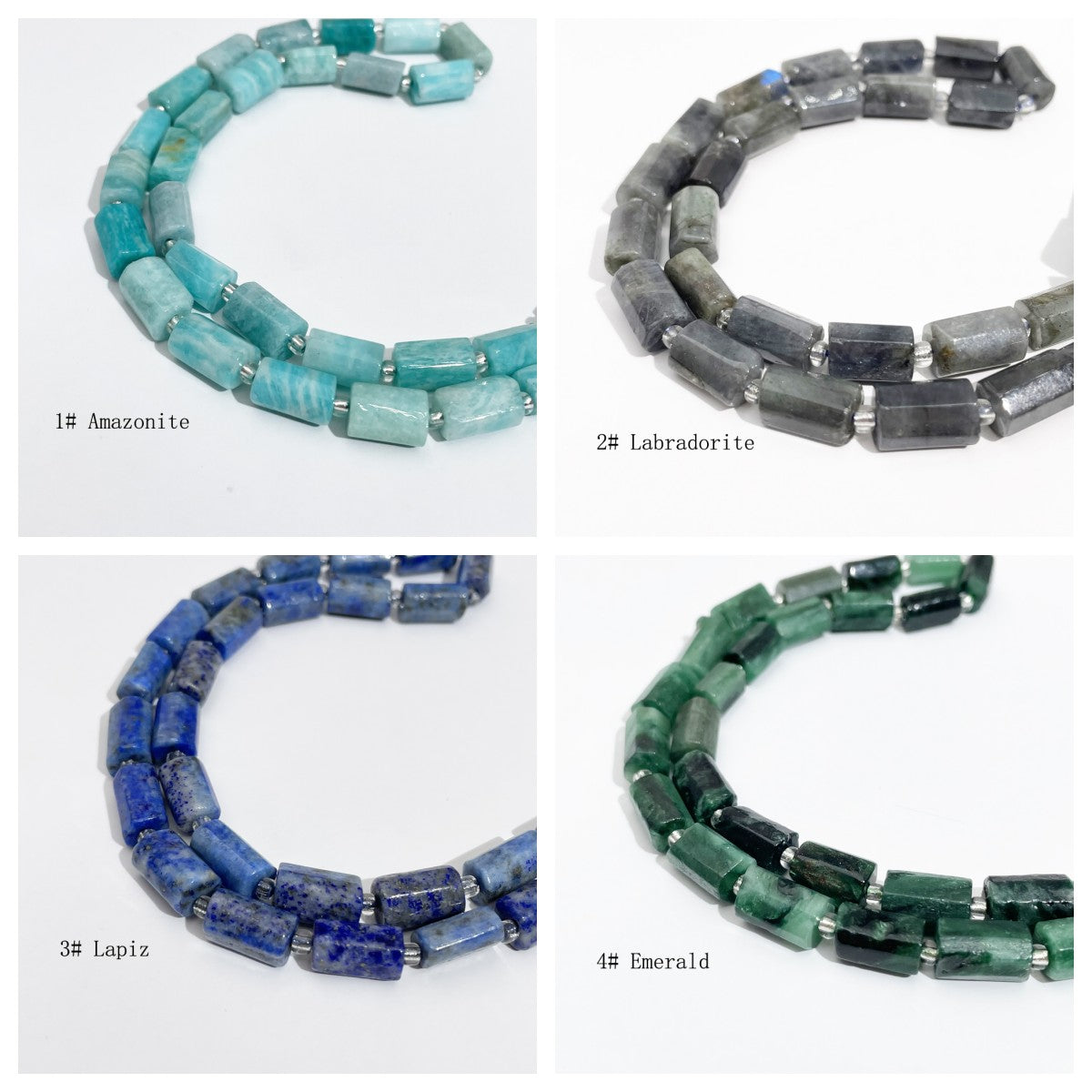 8*11mm Tube Faceted Semi-Precious Gemstone