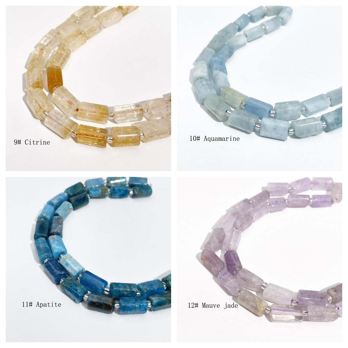 8*11mm Tube Faceted Semi-Precious Gemstone