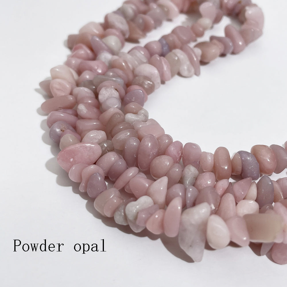 Crystal Chips Beads in natural stone material 5-8mm 80cm
