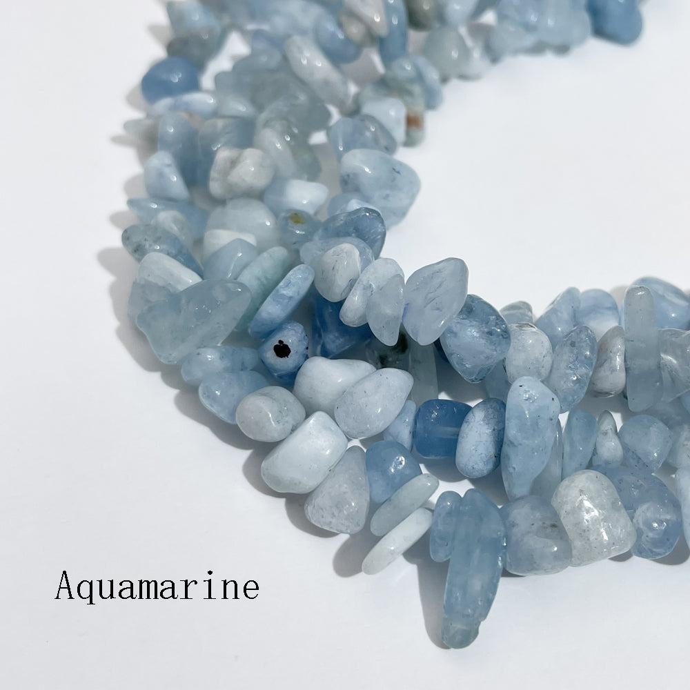 Crystal Chips Beads in natural stone material 5-8mm 80cm