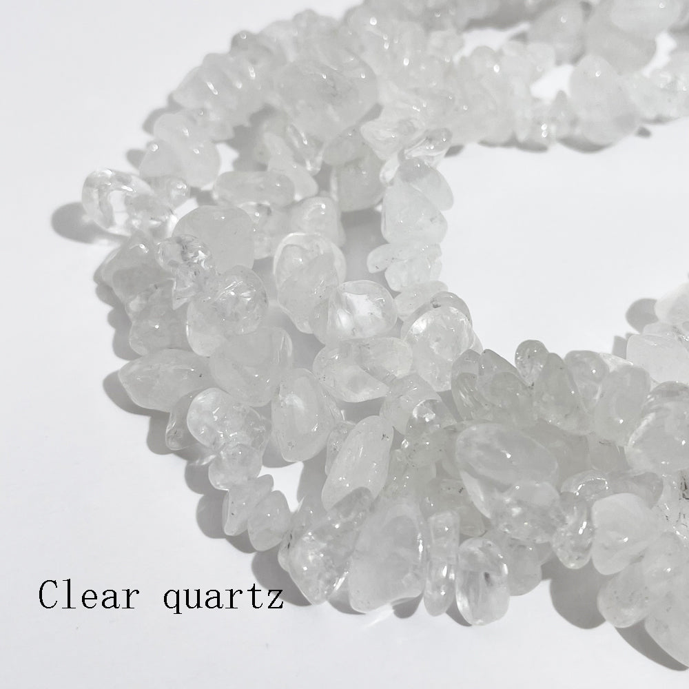 Crystal Chips Beads in natural stone material 5-8mm 80cm