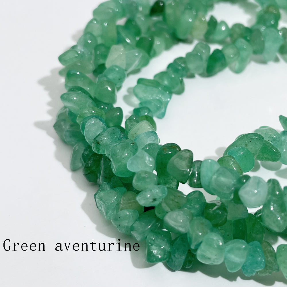 Crystal Chips Beads in natural stone material 5-8mm 80cm