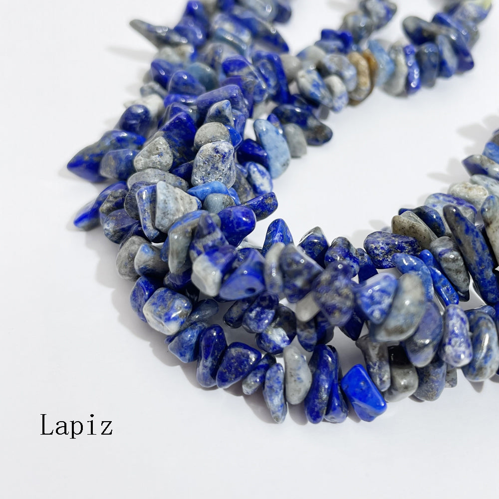 Crystal Chips Beads in natural stone material 5-8mm 80cm