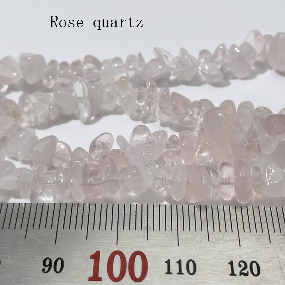 Crystal Chips Beads in natural stone material 5-8mm 80cm