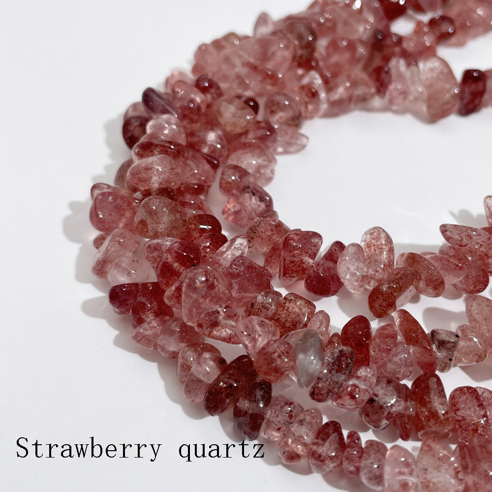 Crystal Chips Beads in natural stone material 5-8mm 80cm
