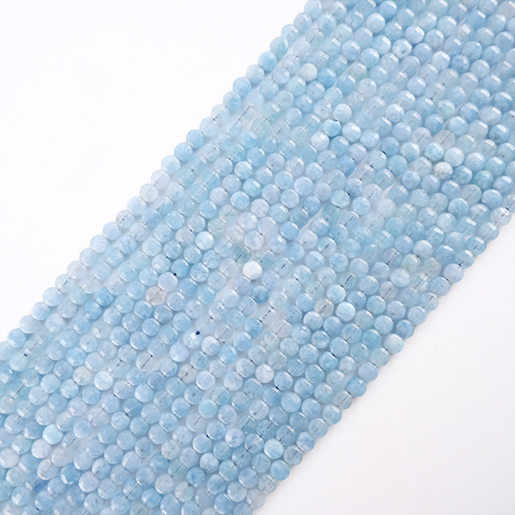 4mm FLAT faceted beads -natural stone beads for DIY jewelry