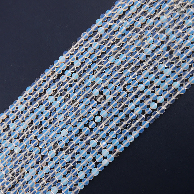 4mm FLAT faceted beads -natural stone beads for DIY jewelry