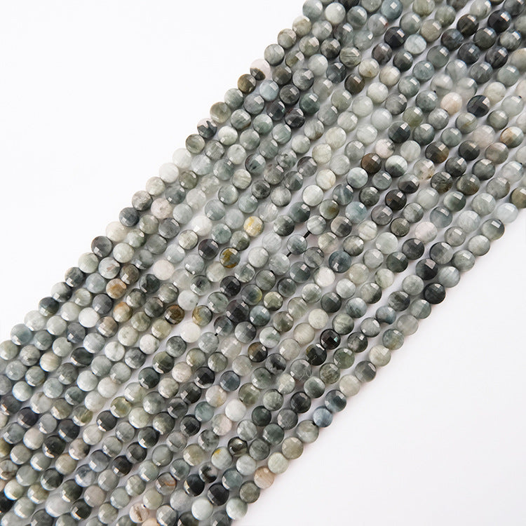 4mm FLAT faceted beads -natural stone beads for DIY jewelry