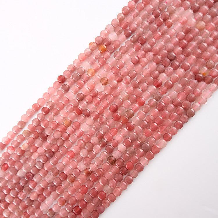 4mm FLAT faceted beads -natural stone beads for DIY jewelry