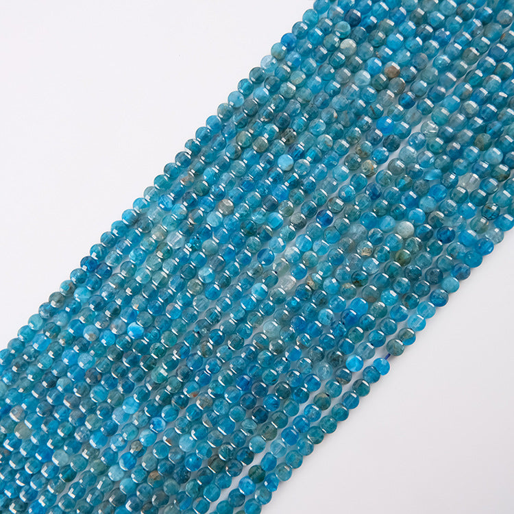 4mm FLAT faceted beads -natural stone beads for DIY jewelry