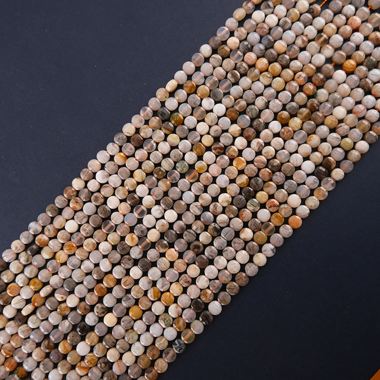 4mm FLAT faceted beads -natural stone beads for DIY jewelry