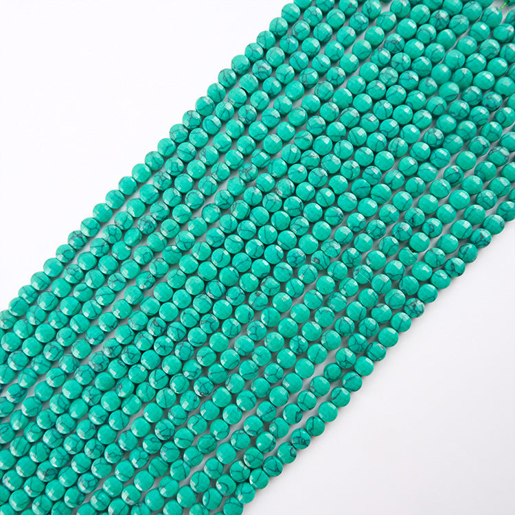 4mm FLAT faceted beads -natural stone beads for DIY jewelry
