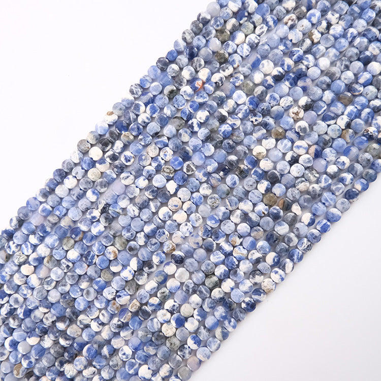 4mm FLAT faceted beads -natural stone beads for DIY jewelry
