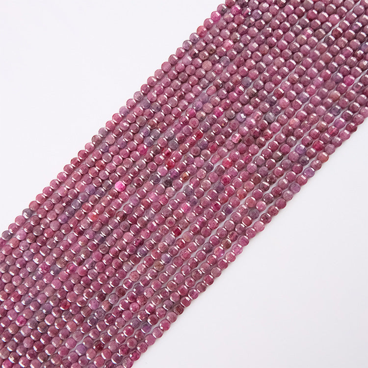 4mm FLAT faceted beads -natural stone beads for DIY jewelry