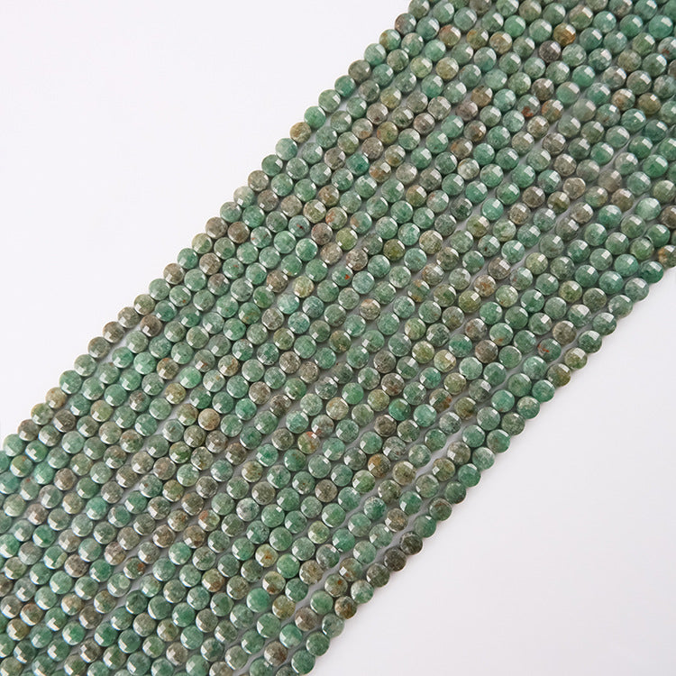 4mm FLAT faceted beads -natural stone beads for DIY jewelry