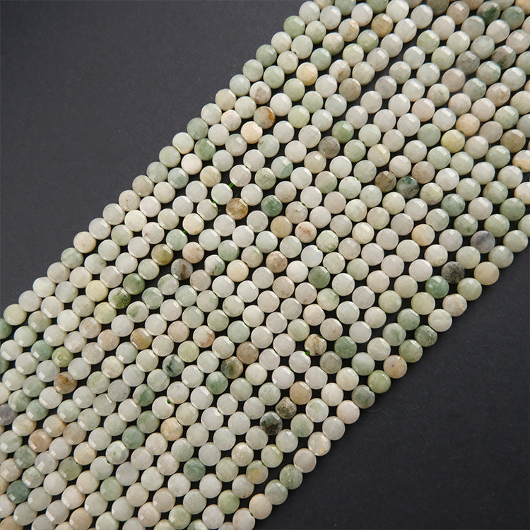 4mm FLAT faceted beads -natural stone beads for DIY jewelry
