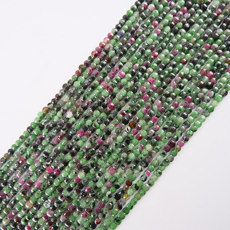 4mm FLAT faceted beads -natural stone beads for DIY jewelry