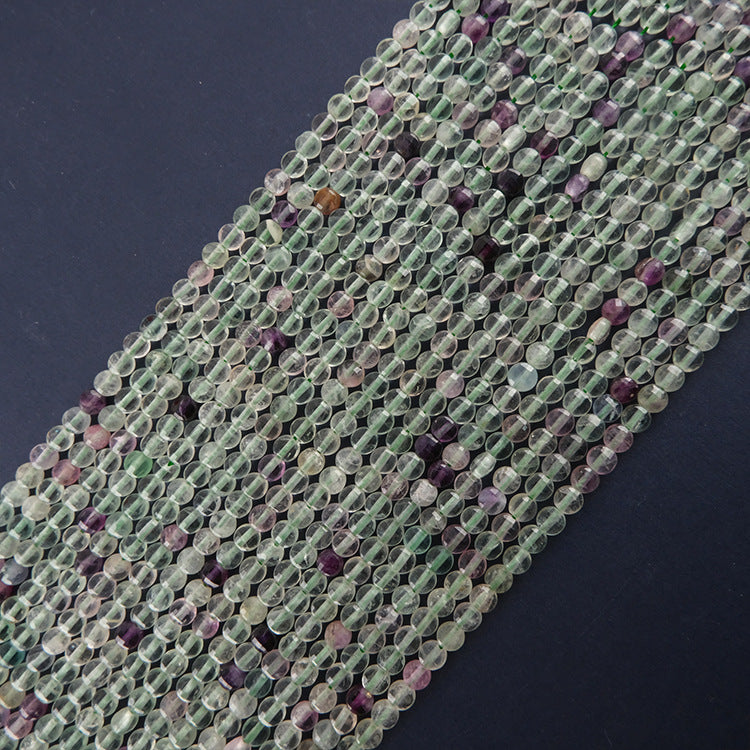 4mm FLAT faceted beads -natural stone beads for DIY jewelry