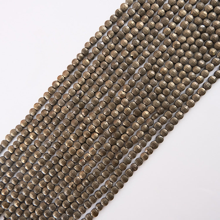 4mm FLAT faceted beads -natural stone beads for DIY jewelry