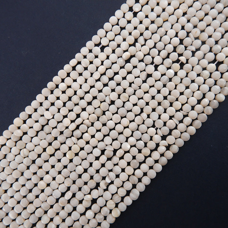 4mm FLAT faceted beads -natural stone beads for DIY jewelry
