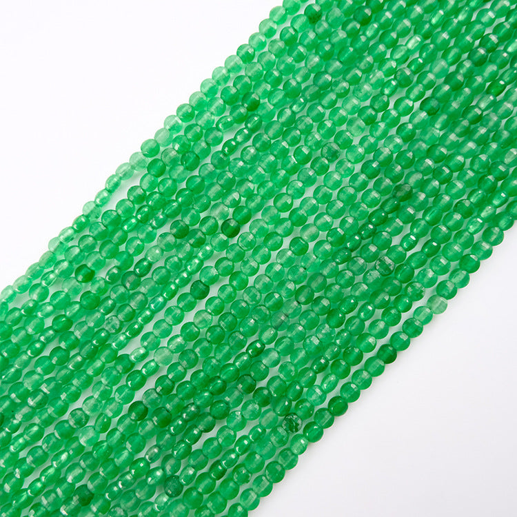4mm FLAT faceted beads -natural stone beads for DIY jewelry