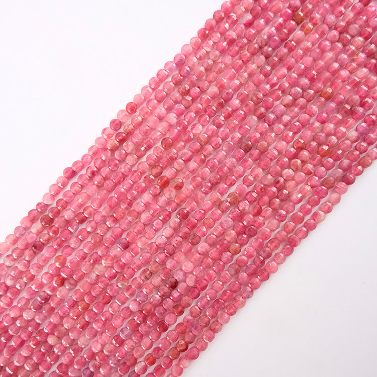4mm FLAT faceted beads -natural stone beads for DIY jewelry