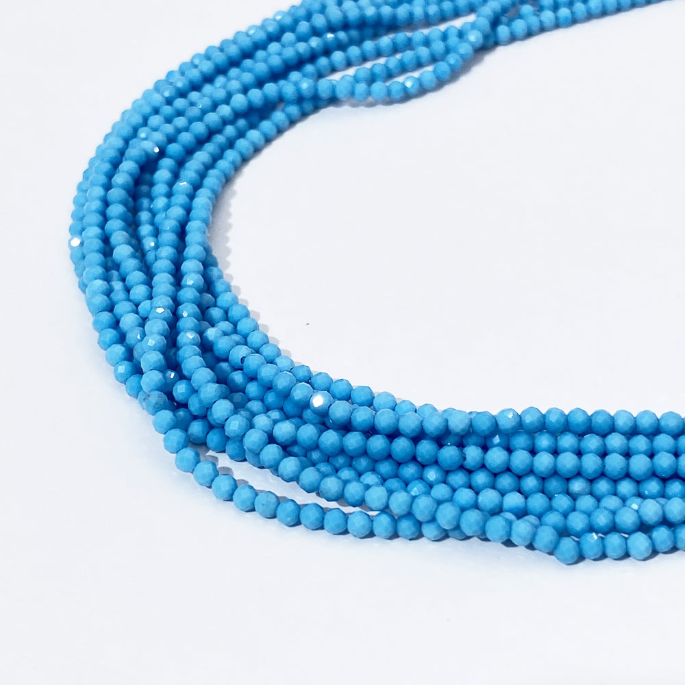C MIX 2mm Natural Faceted stone beads for jewelry DIY
