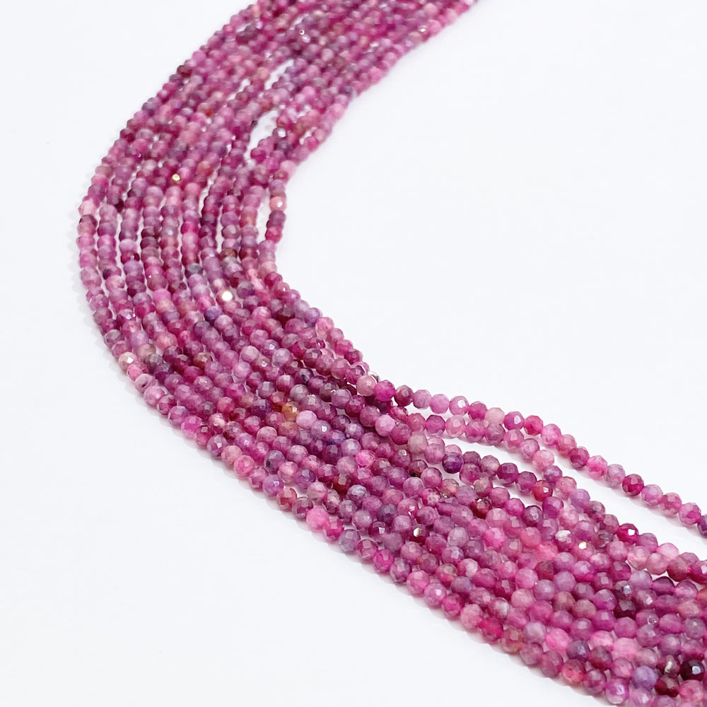 C MIX 2mm Natural Faceted stone beads for jewelry DIY