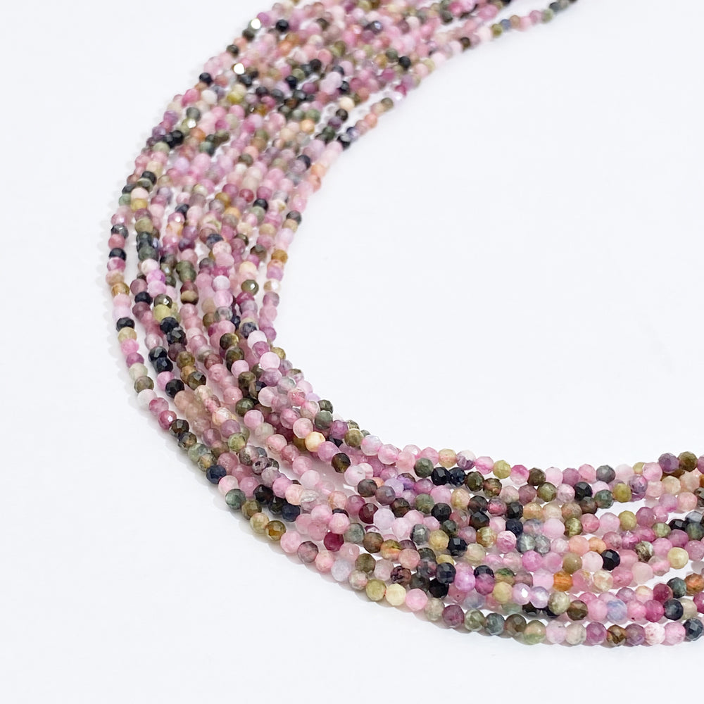B MIX 2mm Natural Faceted stone beads for jewelry DIY