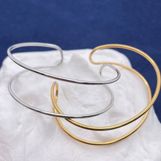 Stainless steel double-layer bracelet
