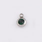 Birthstone small bead with hoop