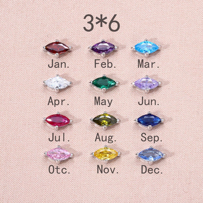 Colorful Zircon Birthstone Charms