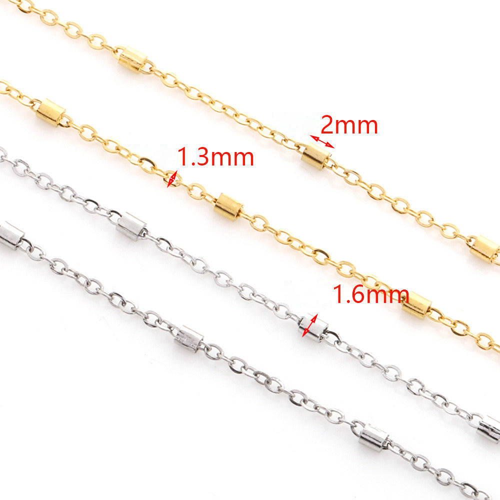 C1495 Short tube cable chain-Vacuum Plating Waterproof Stainless steel chain