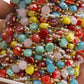 C1762 Colorful Crystal with Glass Pearl Chain