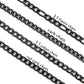 C1287 Four style black chain-Vacuum Plating Waterproof Stainless steel chain