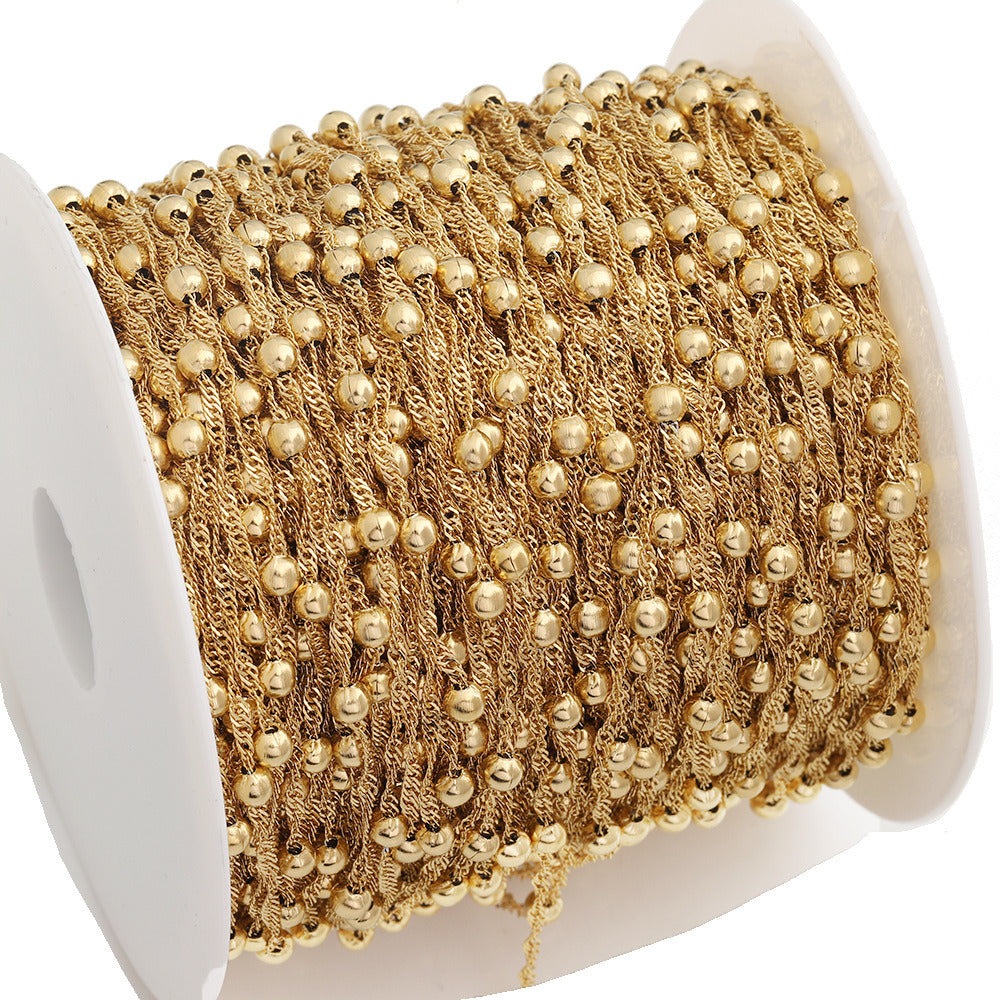 C1794 4mm Beads Twisted Chain